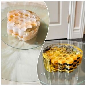 Honeycomb bee Coasters ✨️ 🐝 🍯